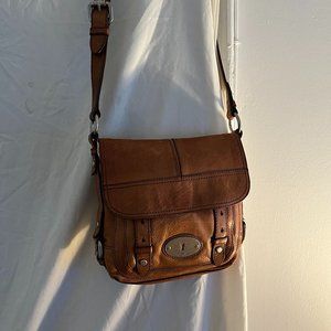 Fossil Cowhide Leather Crossbody Handbag